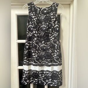 The United Black and White Lace Mini Dress